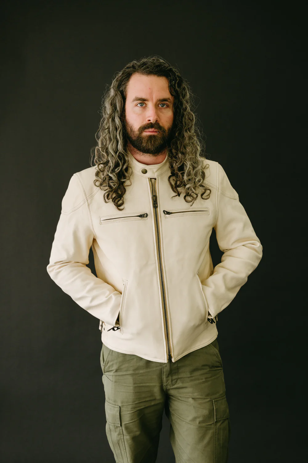 James Dant x Shangri-La - Custom "Yang Café Racer" Leather Jacket - Natural Veg Tan - Image 13