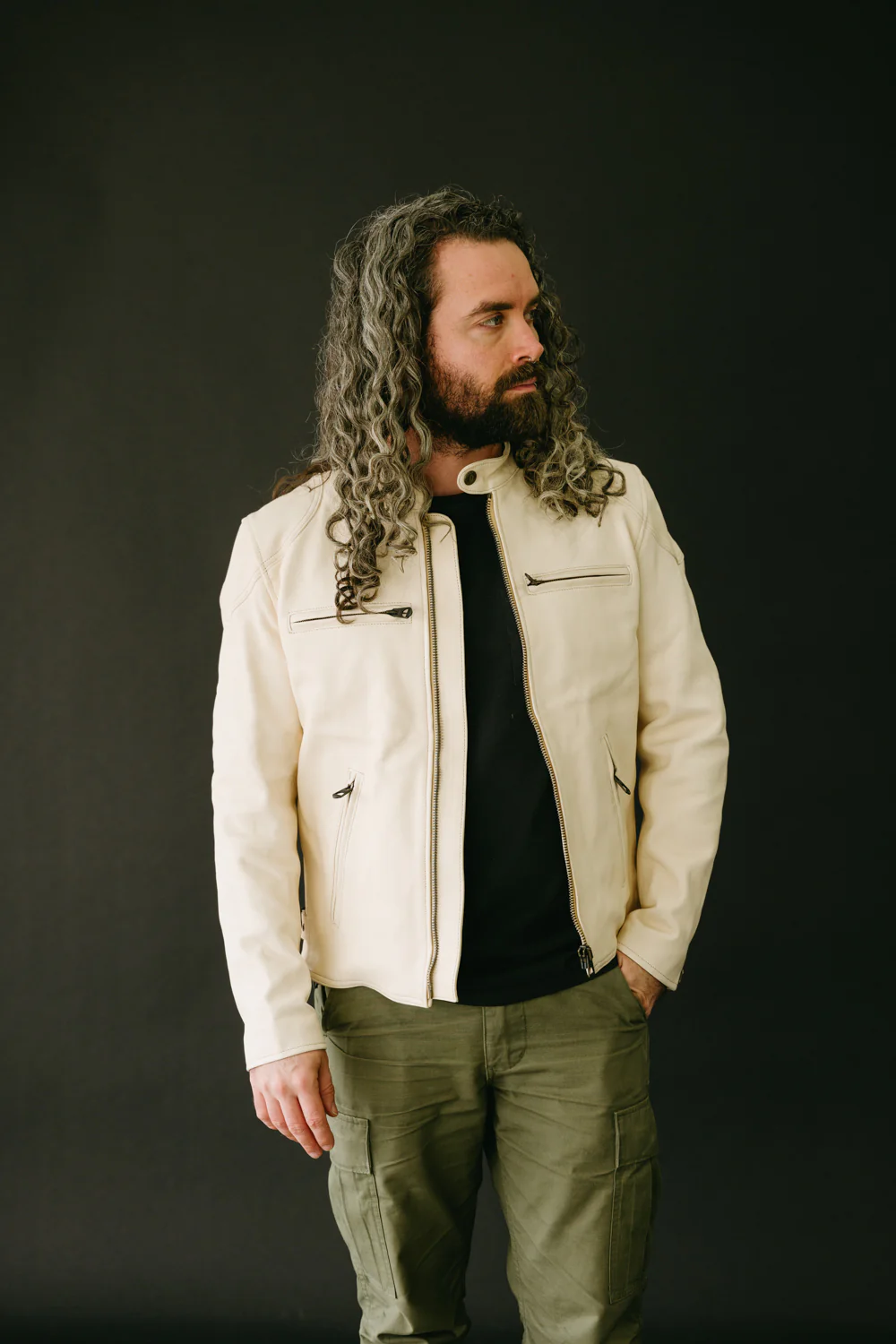 James Dant x Shangri-La - Custom "Yang Café Racer" Leather Jacket - Natural Veg Tan - Image 14