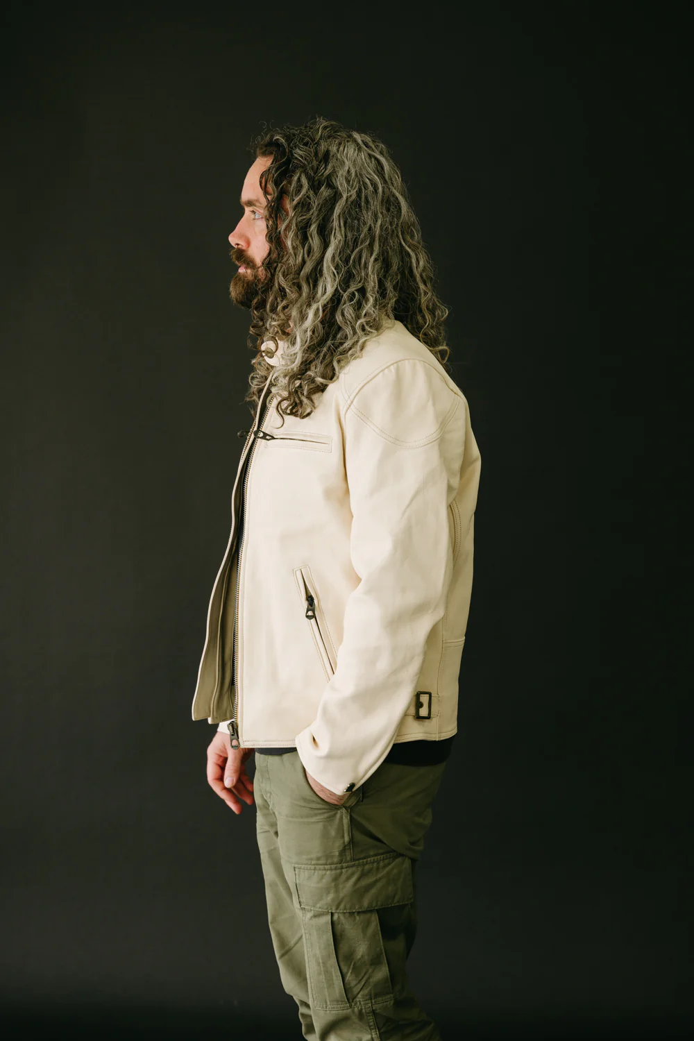 James Dant x Shangri-La - Custom "Yang Café Racer" Leather Jacket - Natural Veg Tan - Image 18
