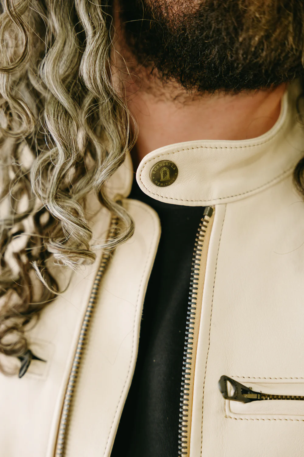 James Dant x Shangri-La - Custom "Yang Café Racer" Leather Jacket - Natural Veg Tan - Image 28