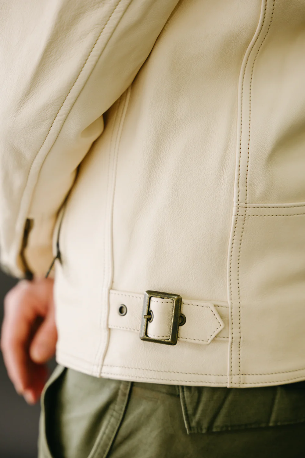 James Dant x Shangri-La - Custom "Yang Café Racer" Leather Jacket - Natural Veg Tan - Image 30
