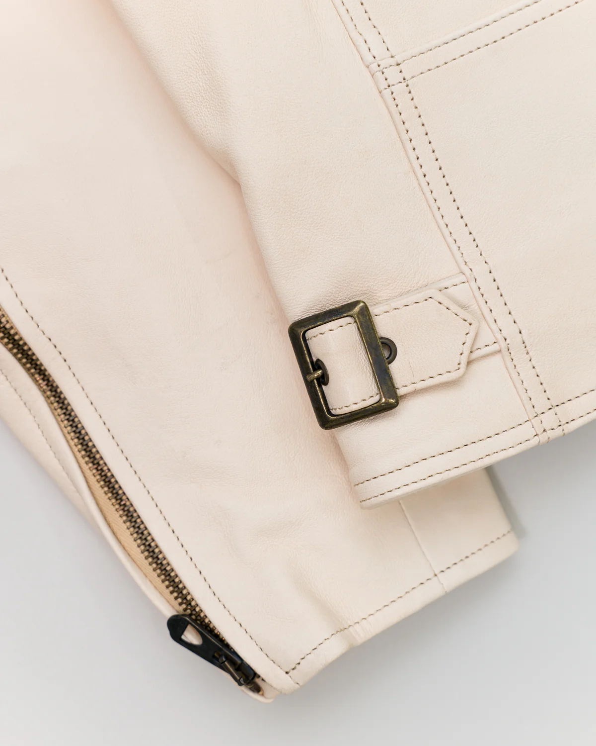 James Dant x Shangri-La - Custom "Yang Café Racer" Leather Jacket - Natural Veg Tan - Image 4