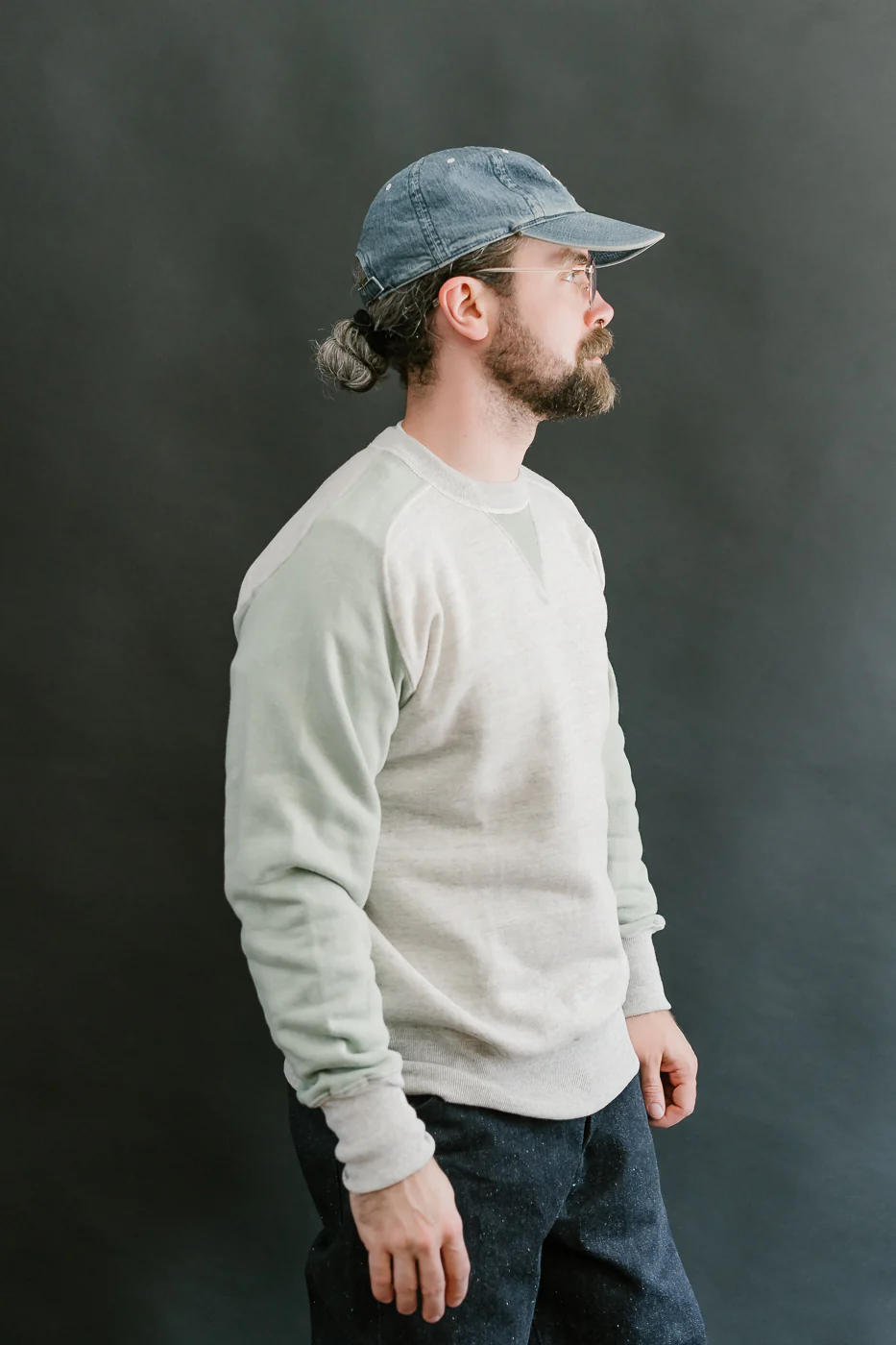 JG-CS20 - Freedom Sweats Crewneck - Oatmeal, Light Green - Image 10