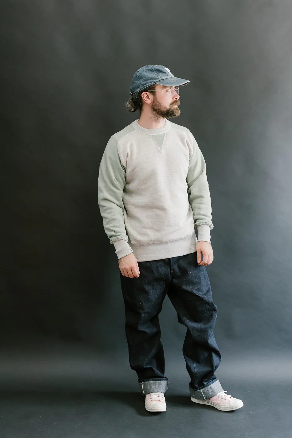 JG-CS20 - Freedom Sweats Crewneck - Oatmeal, Light Green - Image 8