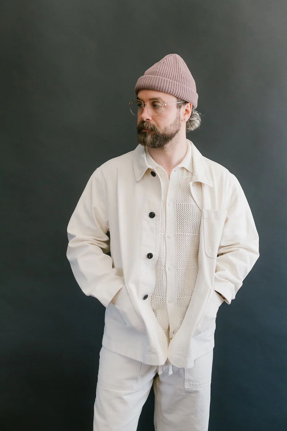 JKT05.02 - 11.2oz Organic Cotton Broken Twill Jacket - Nature - Image 10