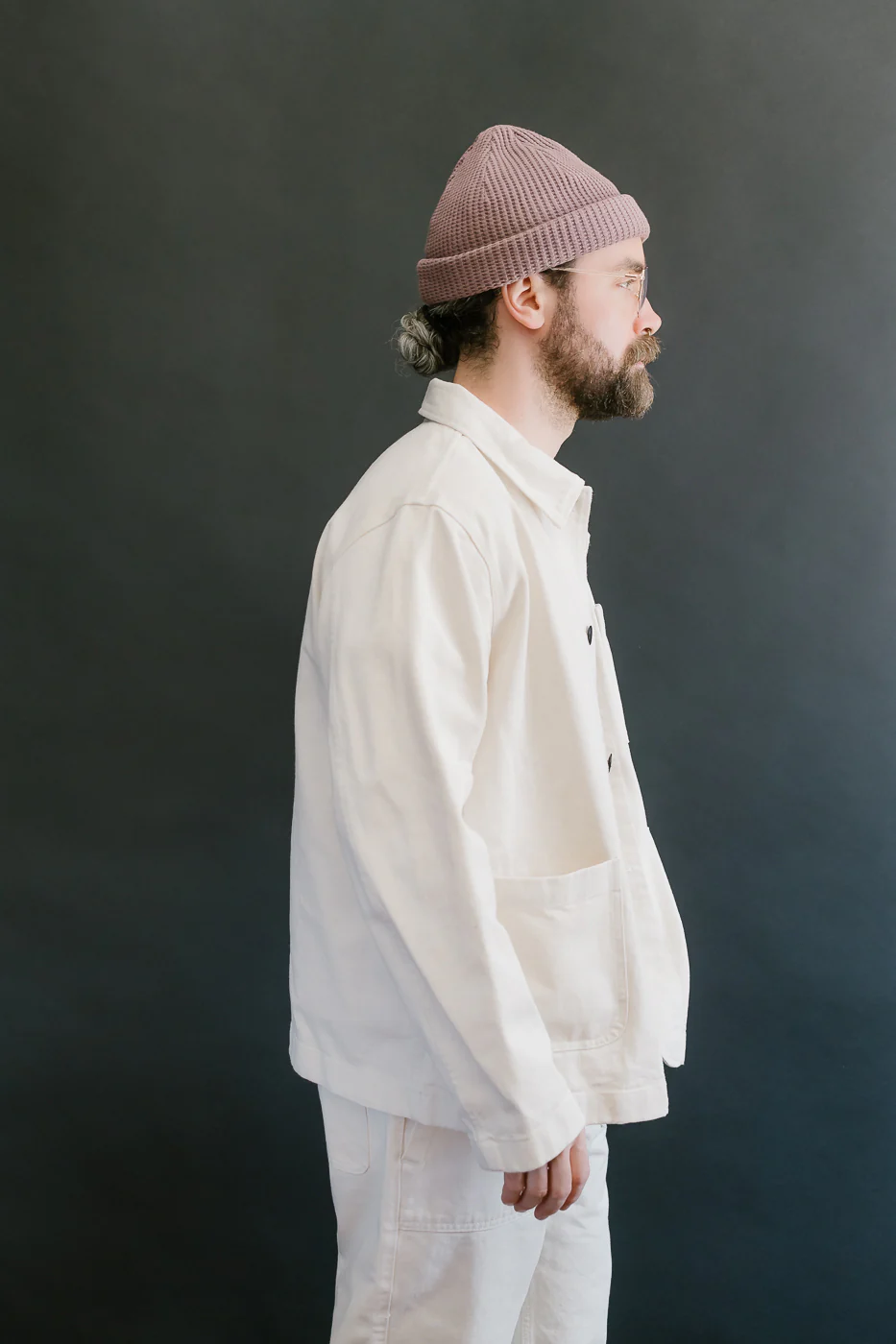 JKT05.02 - 11.2oz Organic Cotton Broken Twill Jacket - Nature - Image 12