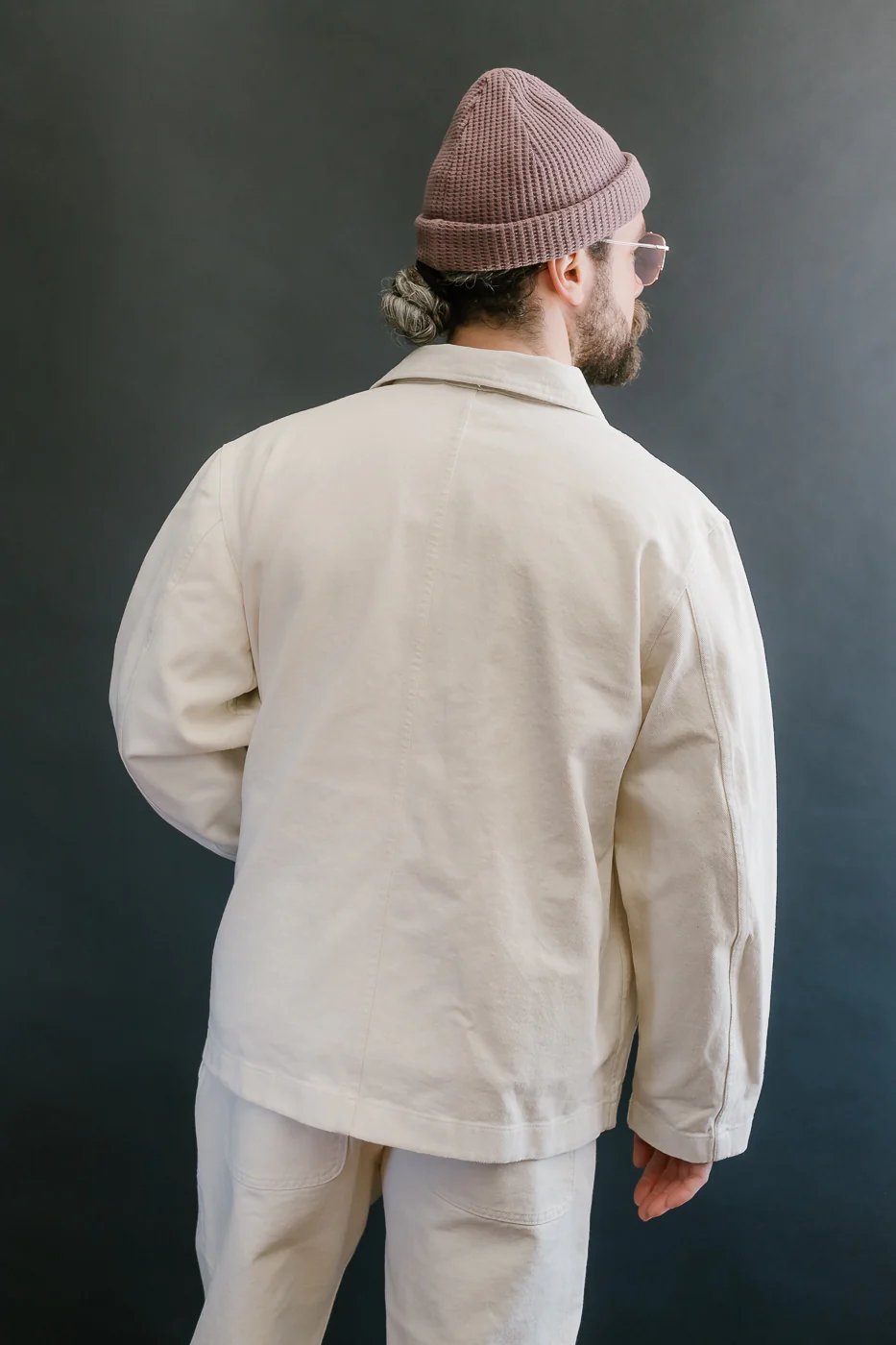 JKT05.02 - 11.2oz Organic Cotton Broken Twill Jacket - Nature - Image 13