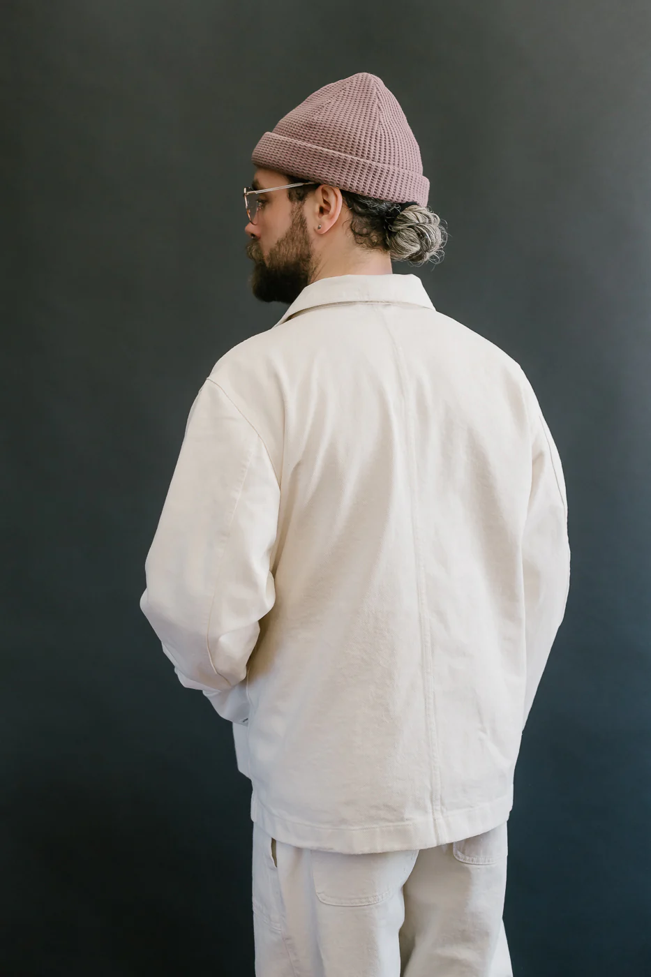 JKT05.02 - 11.2oz Organic Cotton Broken Twill Jacket - Nature - Image 14
