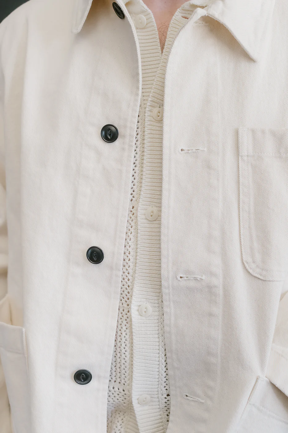 JKT05.02 - 11.2oz Organic Cotton Broken Twill Jacket - Nature - Image 21