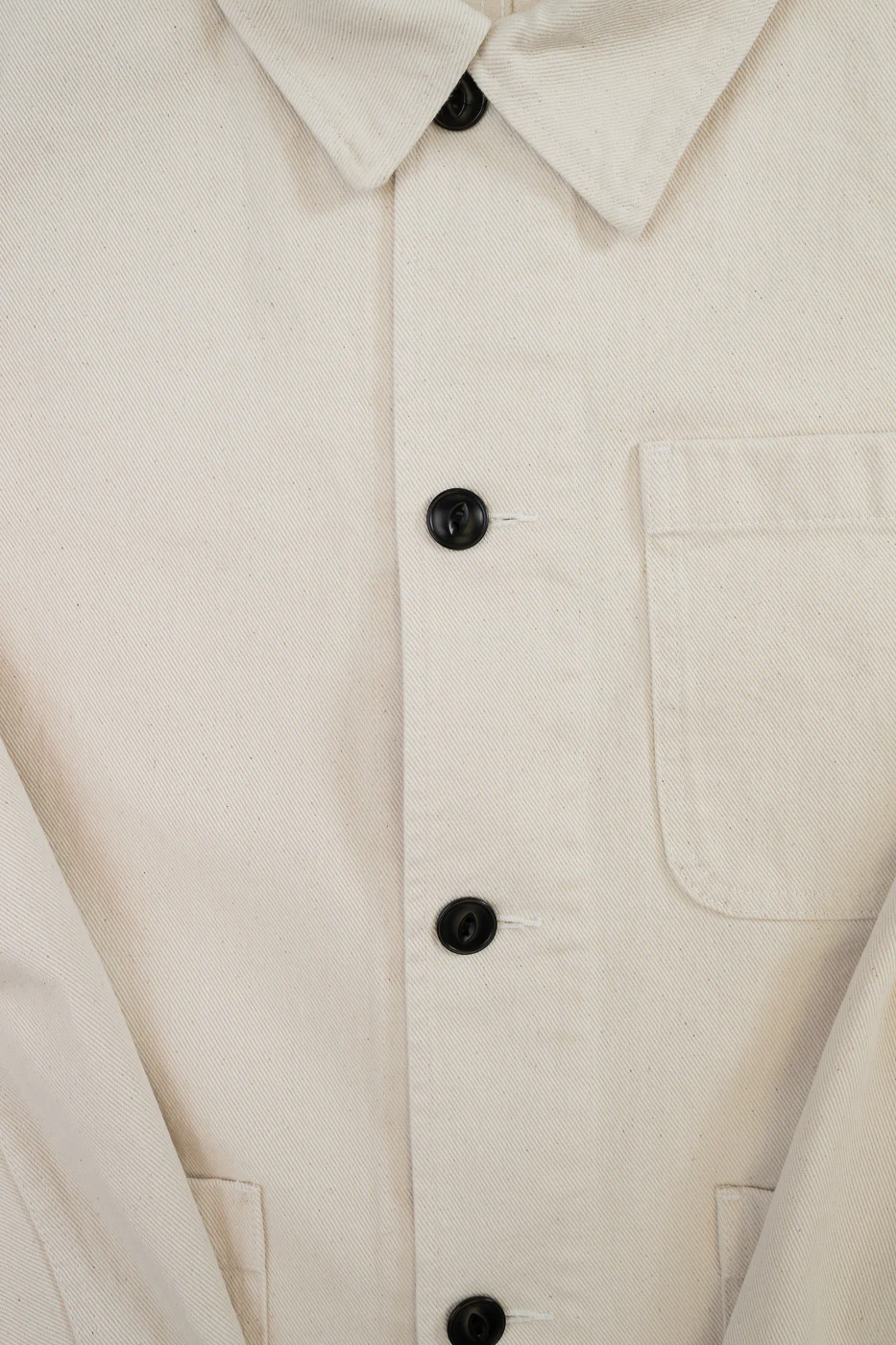 JKT05.02 - 11.2oz Organic Cotton Broken Twill Jacket - Nature - Image 3