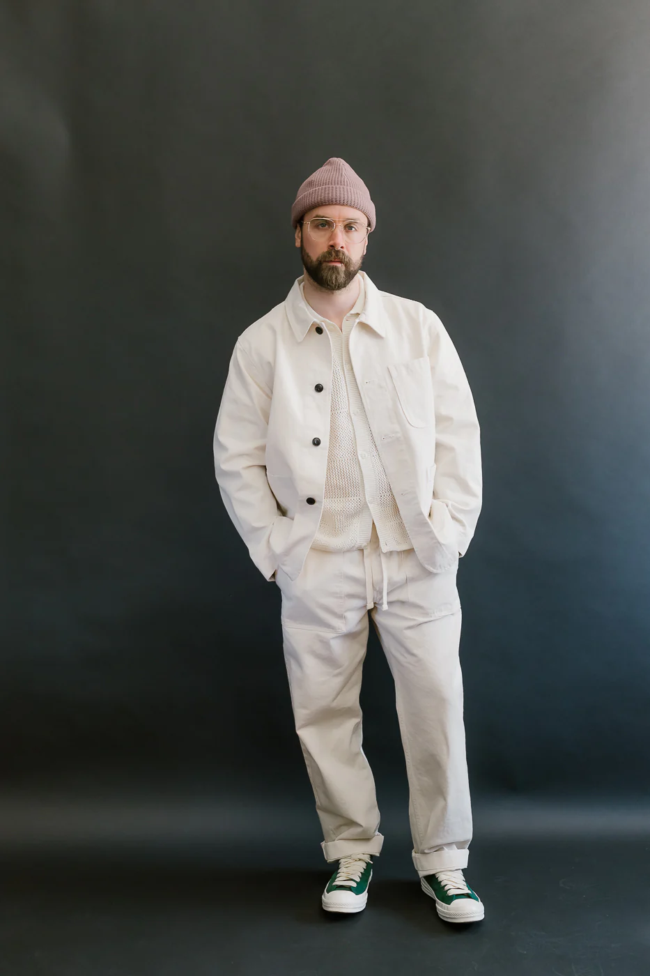 JKT05.02 - 11.2oz Organic Cotton Broken Twill Jacket - Nature - Image 6