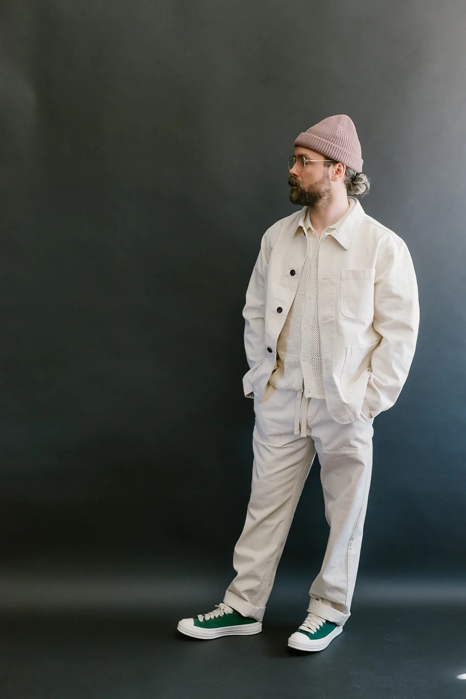 JKT05.02 - 11.2oz Organic Cotton Broken Twill Jacket - Nature - Image 7