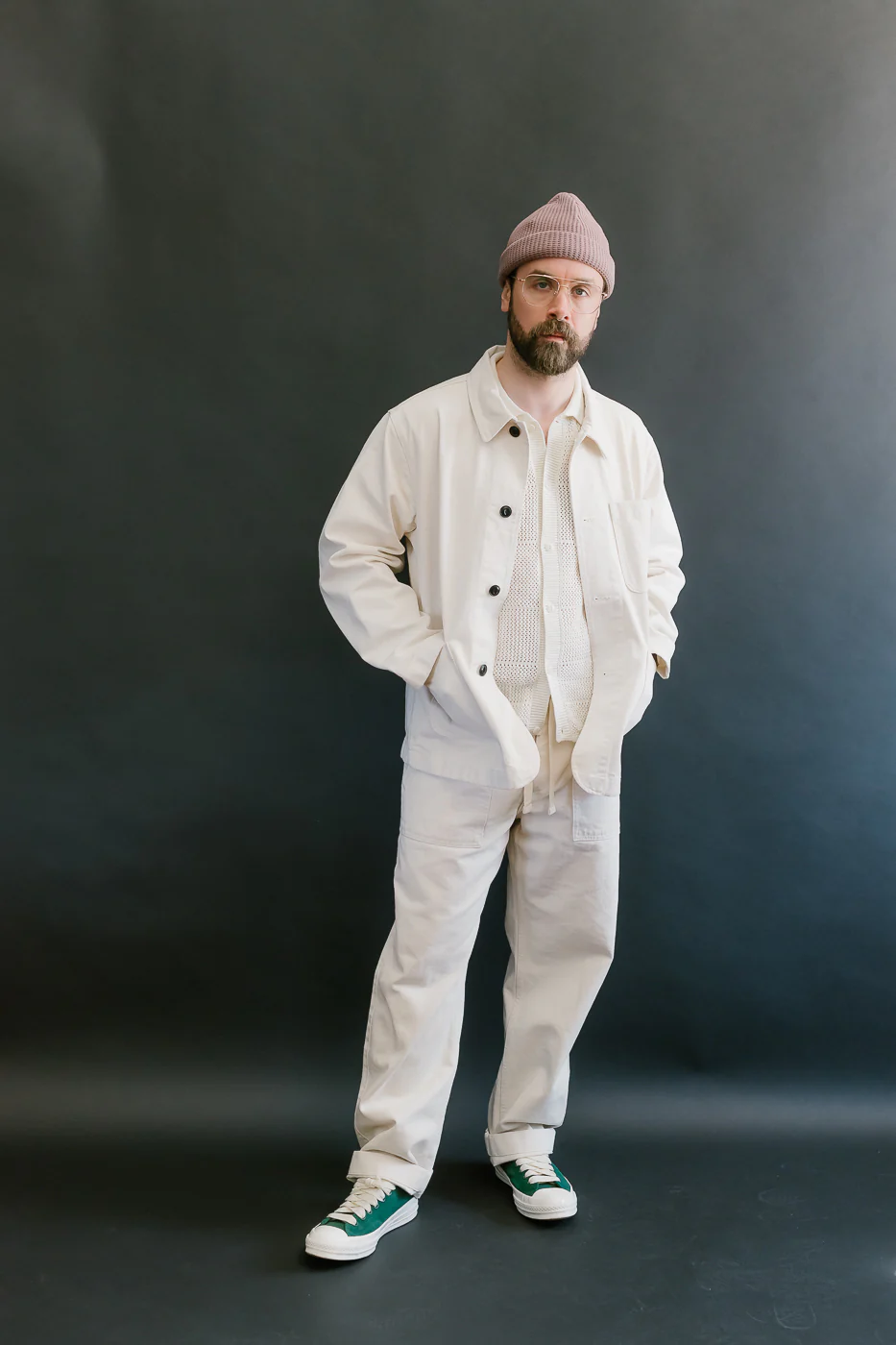 JKT05.02 - 11.2oz Organic Cotton Broken Twill Jacket - Nature - Image 9