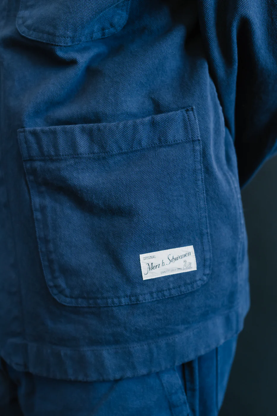 JKT05.66 - 11.2oz Organic Cotton Broken Twill Jacket - Ink Blue - Image 20