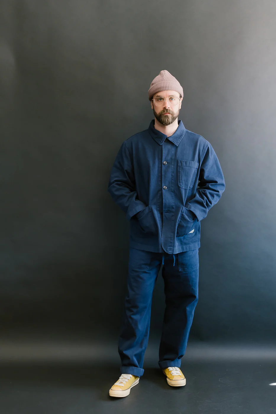 JKT05.66 - 11.2oz Organic Cotton Broken Twill Jacket - Ink Blue - Image 6