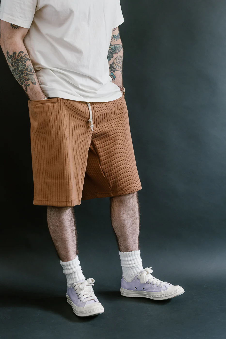 JM4431 - Rib Shorts - 169 Cocoa - Image 10