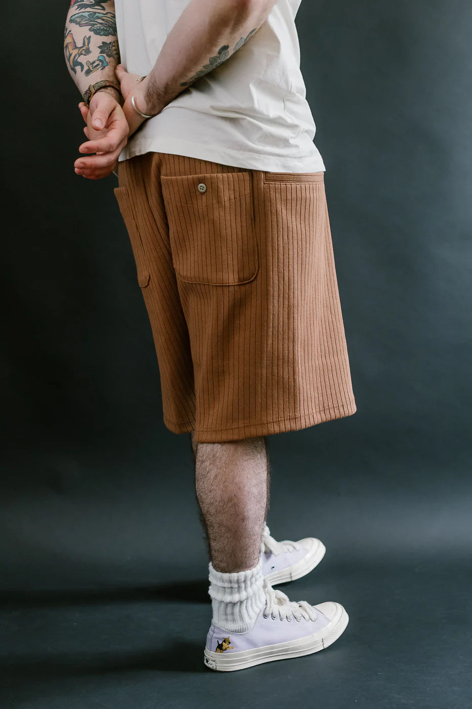 JM4431 - Rib Shorts - 169 Cocoa - Image 11