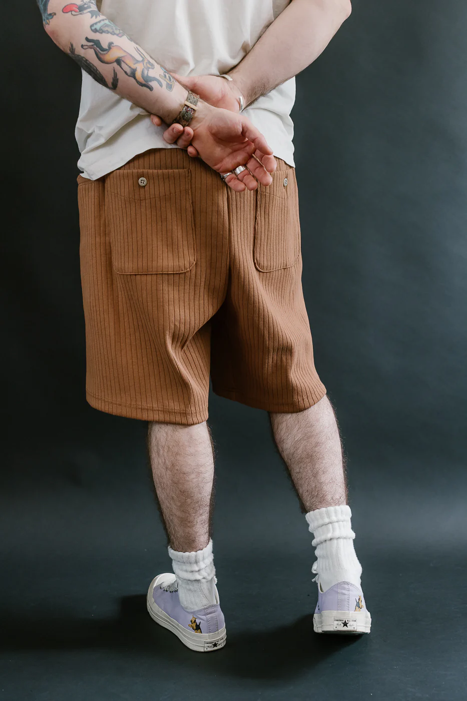 JM4431 - Rib Shorts - 169 Cocoa - Image 12