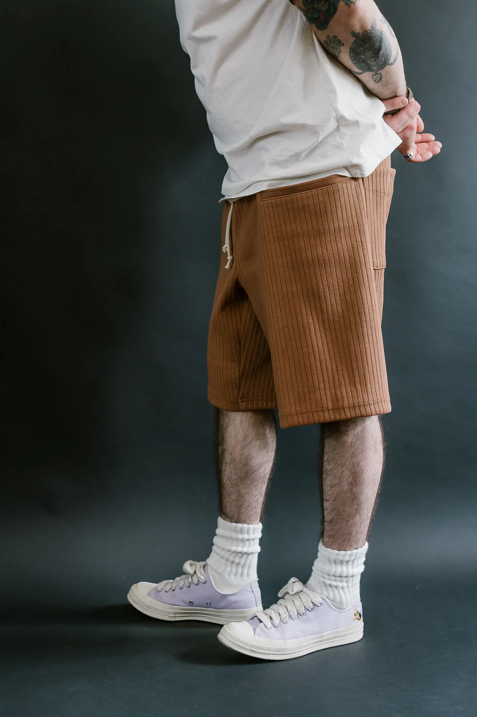 JM4431 - Rib Shorts - 169 Cocoa - Image 13