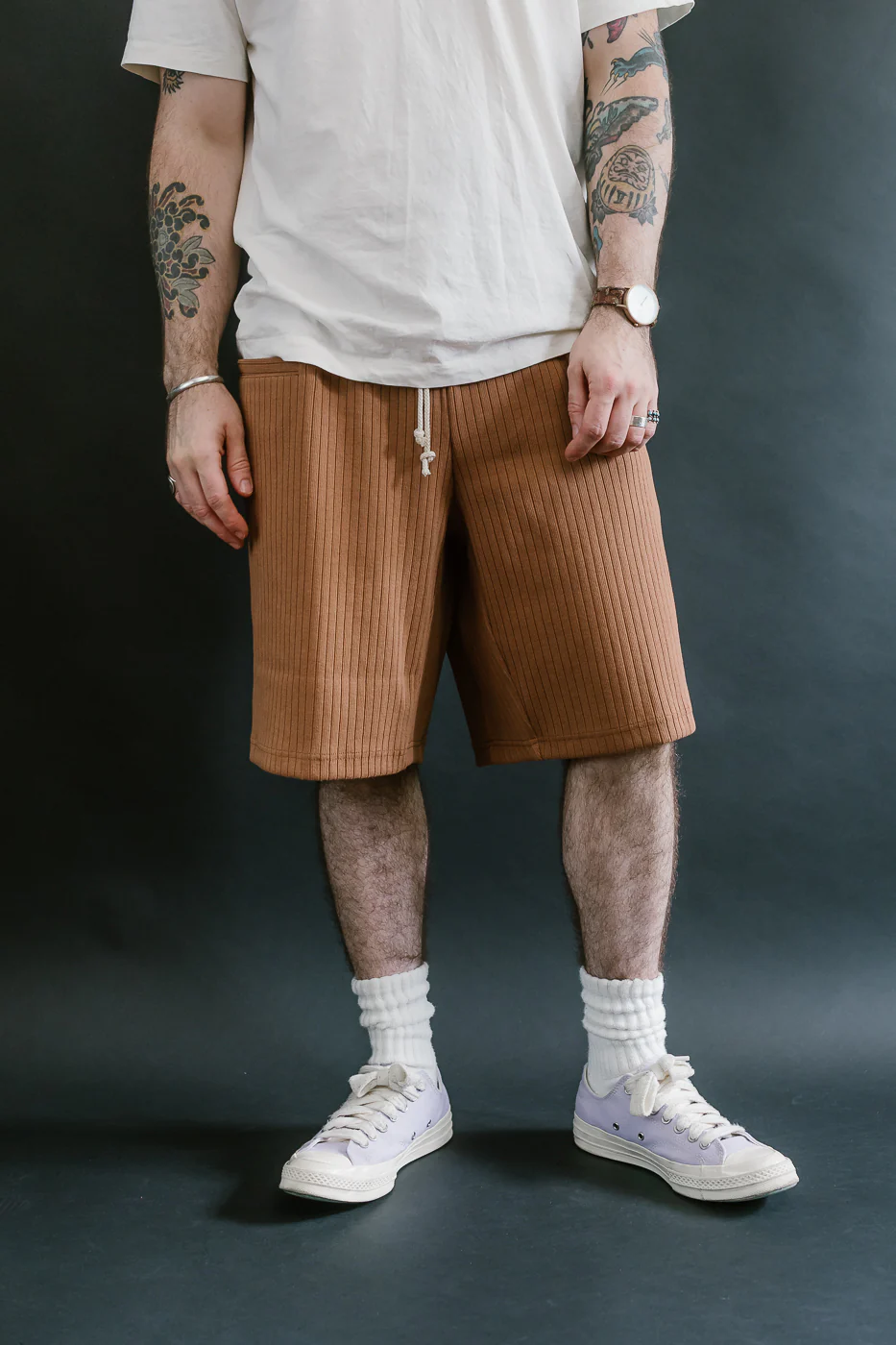 JM4431 - Rib Shorts - 169 Cocoa - Image 14