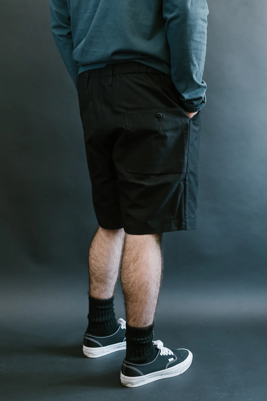 JM454 - Back Nep Ump Shorts - 07 Black - Image 11