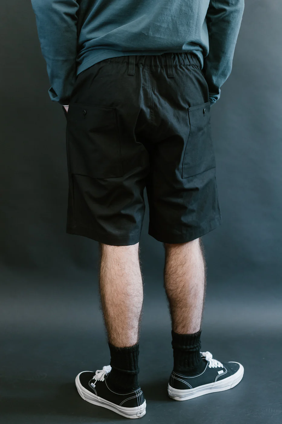 JM454 - Back Nep Ump Shorts - 07 Black - Image 12