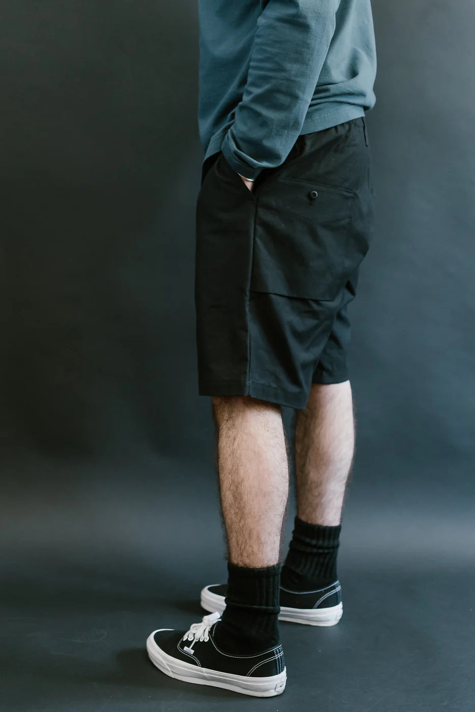 JM454 - Back Nep Ump Shorts - 07 Black - Image 13