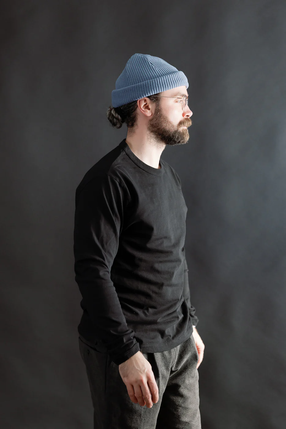 JM5530 - Lead-Off LS T-Shirt - 07 Black - Image 9