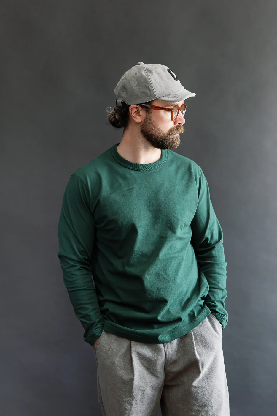 JM5530 - Lead-Off LS T-Shirt - 451 Pine Tree - Image 8