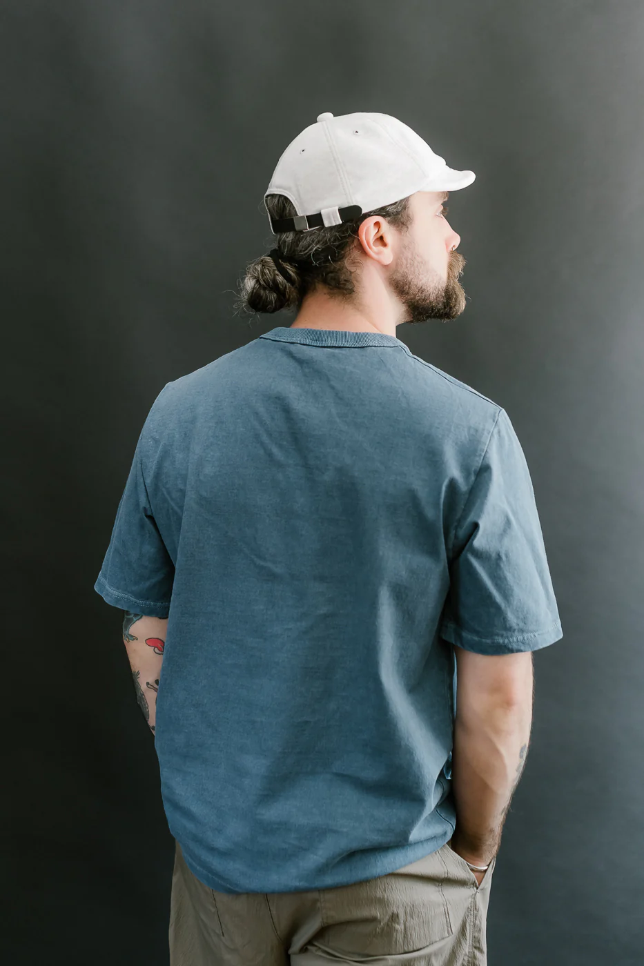JM5533PD - Pigment-Dye Lead-Off T-Shirt - 372 Fade Blue - Image 10