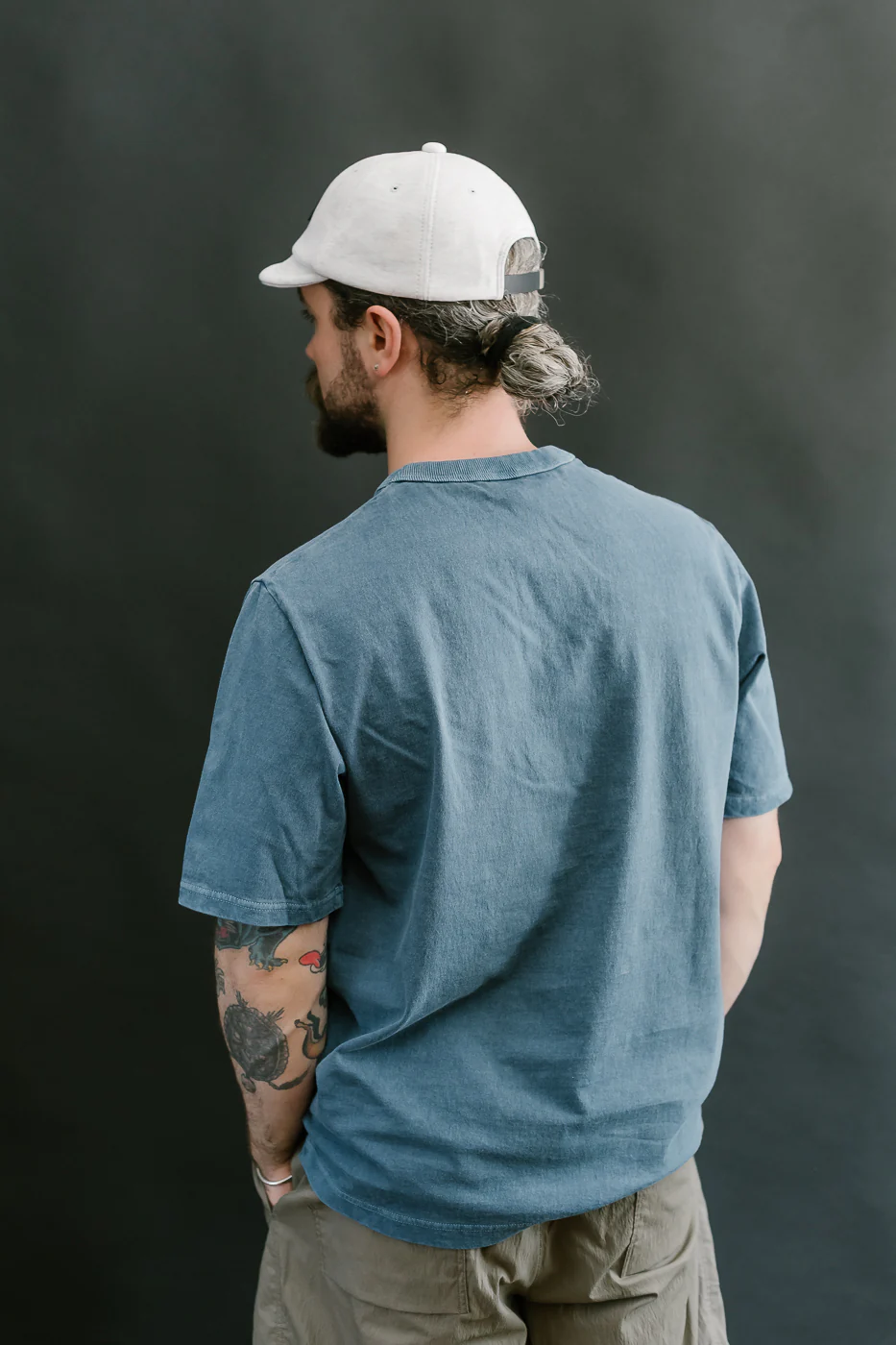 JM5533PD - Pigment-Dye Lead-Off T-Shirt - 372 Fade Blue - Image 11
