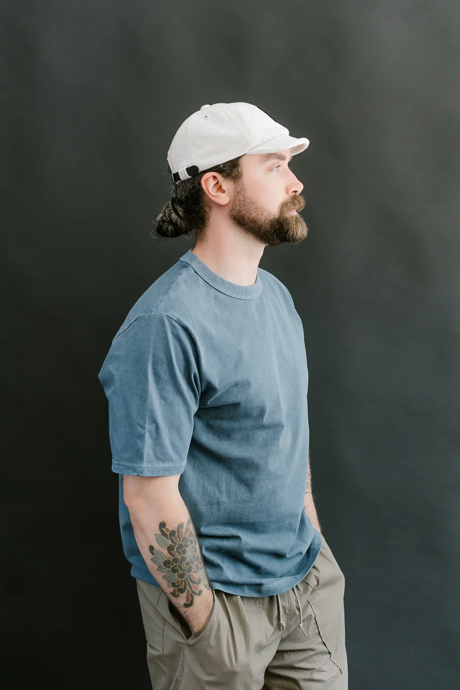 JM5533PD - Pigment-Dye Lead-Off T-Shirt - 372 Fade Blue - Image 9