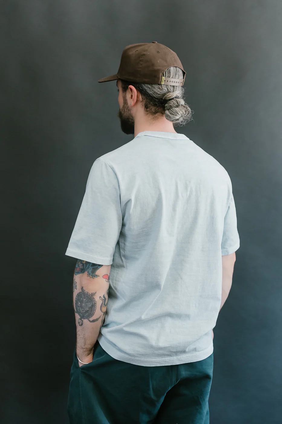 JM5533PD - Pigment-Dye Lead-Off T-Shirt - 373 Fade Saxe - Image 12
