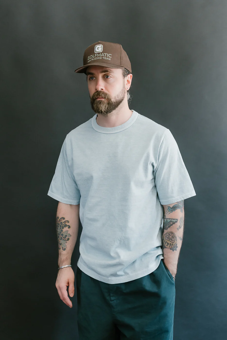 JM5533PD - Pigment-Dye Lead-Off T-Shirt - 373 Fade Saxe - Image 14