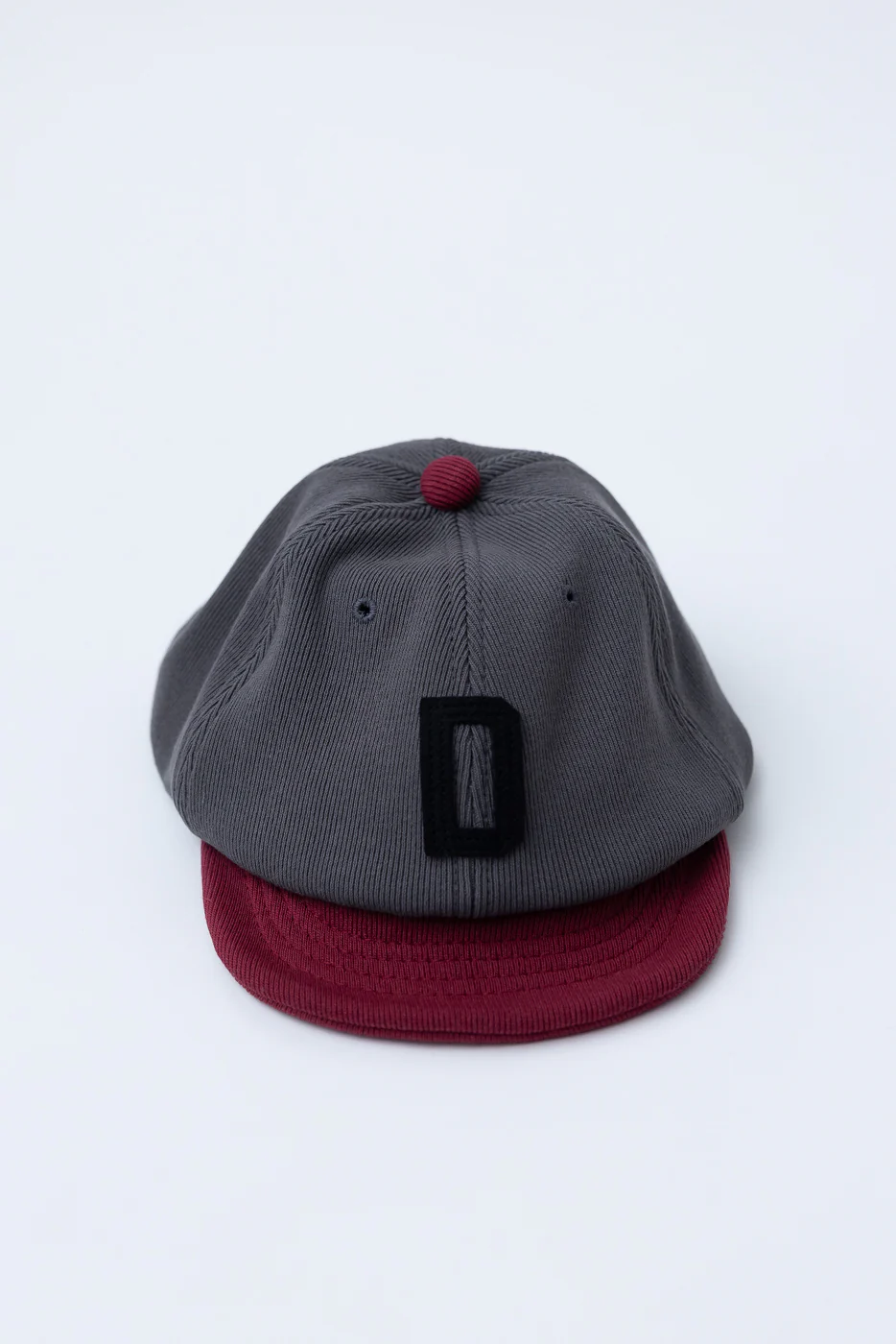 JM6310 - GG Rib BB Cap "D" - 318 Gray x Oxblood - Image 2