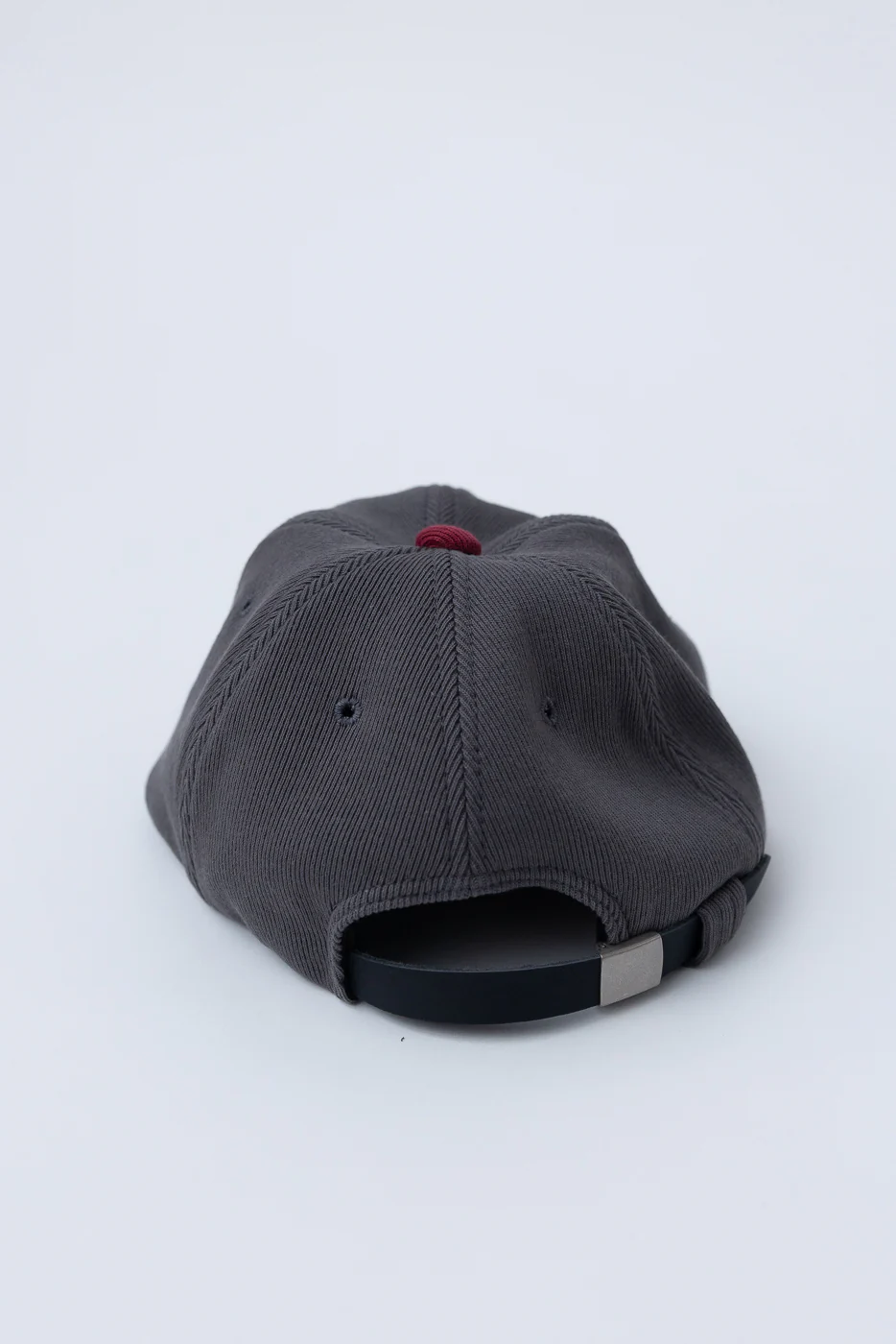 JM6310 - GG Rib BB Cap "D" - 318 Gray x Oxblood - Image 4