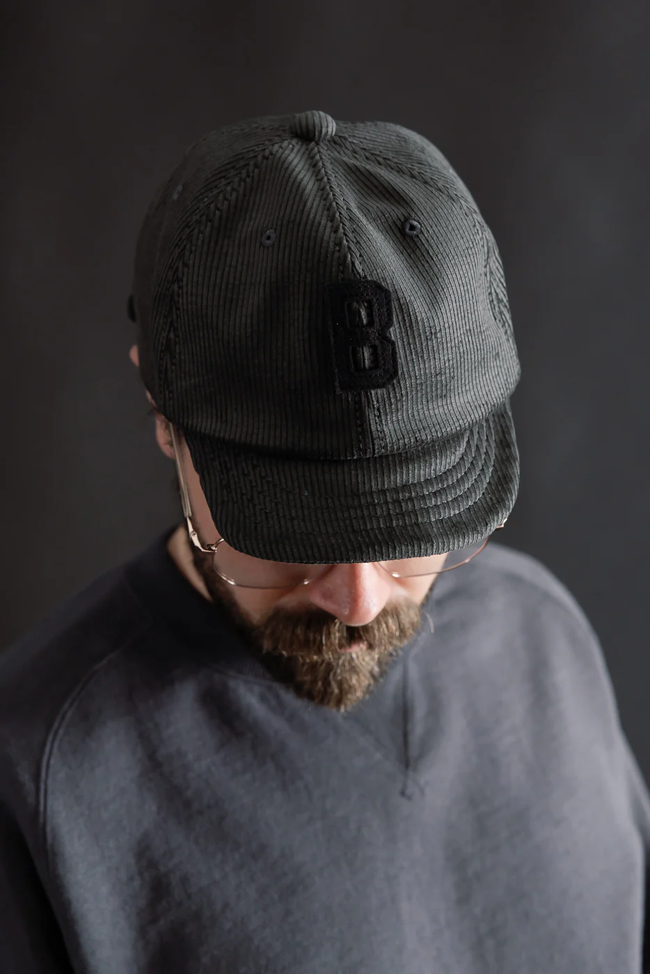 JM6574 - Curduroy BB Cap "B" - 249 Fade Black - Image 9