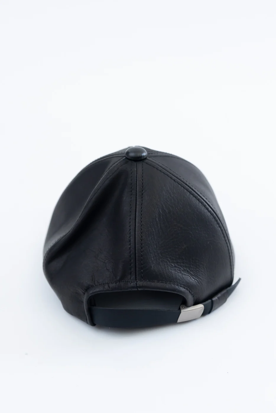 JM6592 - Leather BB Cap "B" - 107 Black - Image 3