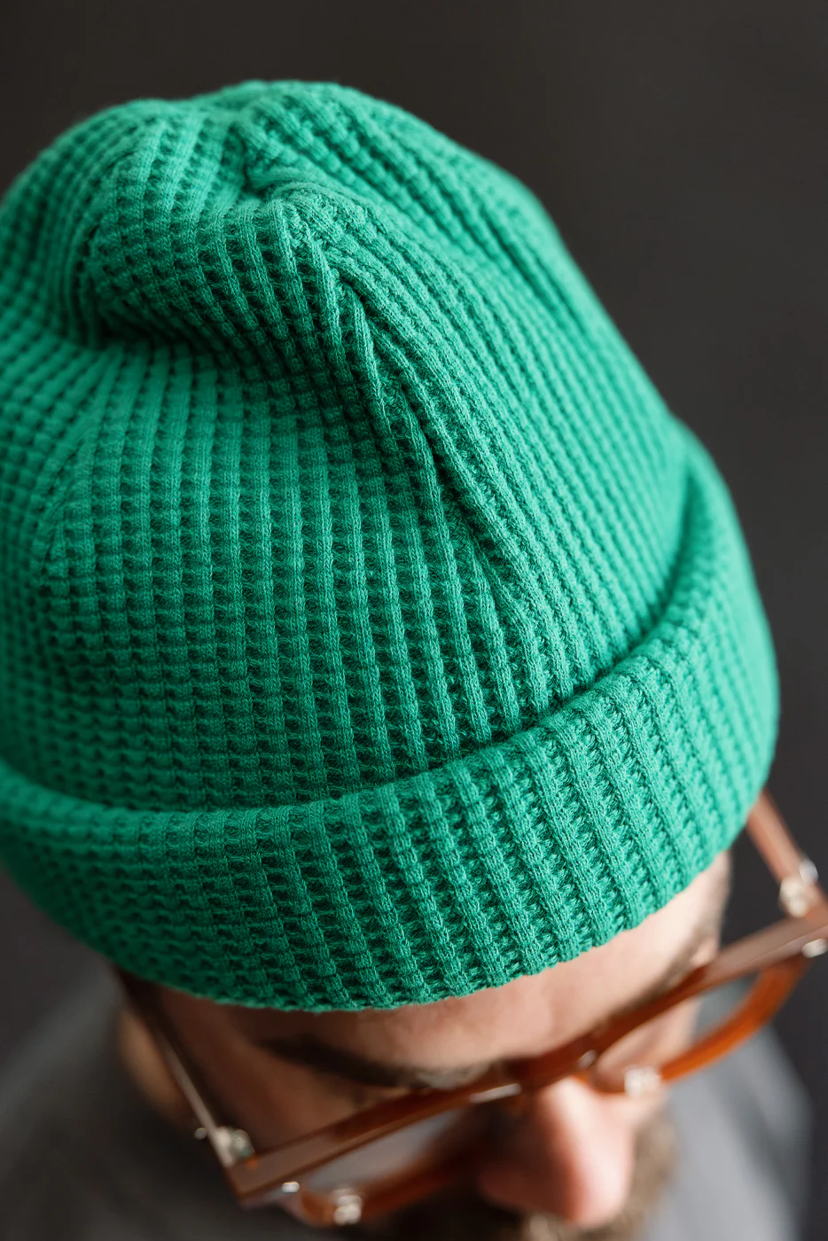 JM6605 - Waffle Knit Cap - 402 True Green - Image 3