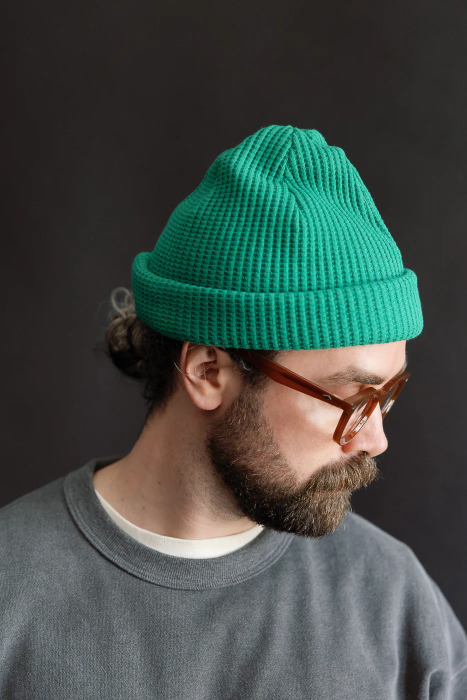 JM6605 - Waffle Knit Cap - 402 True Green - Image 5
