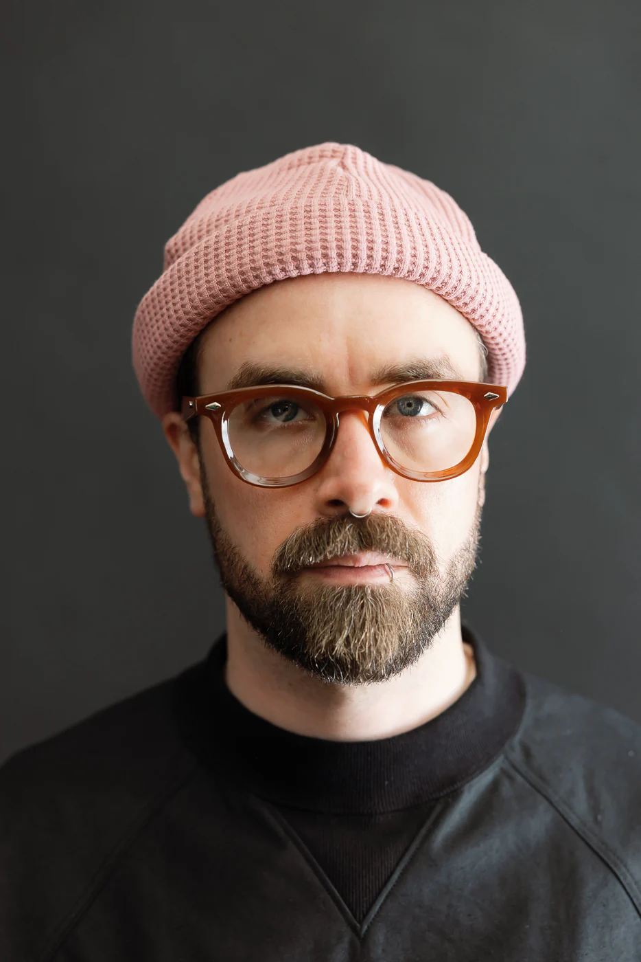 JM6607 - Waffle Knit Cap - 448 Old Raspberry - Image 3