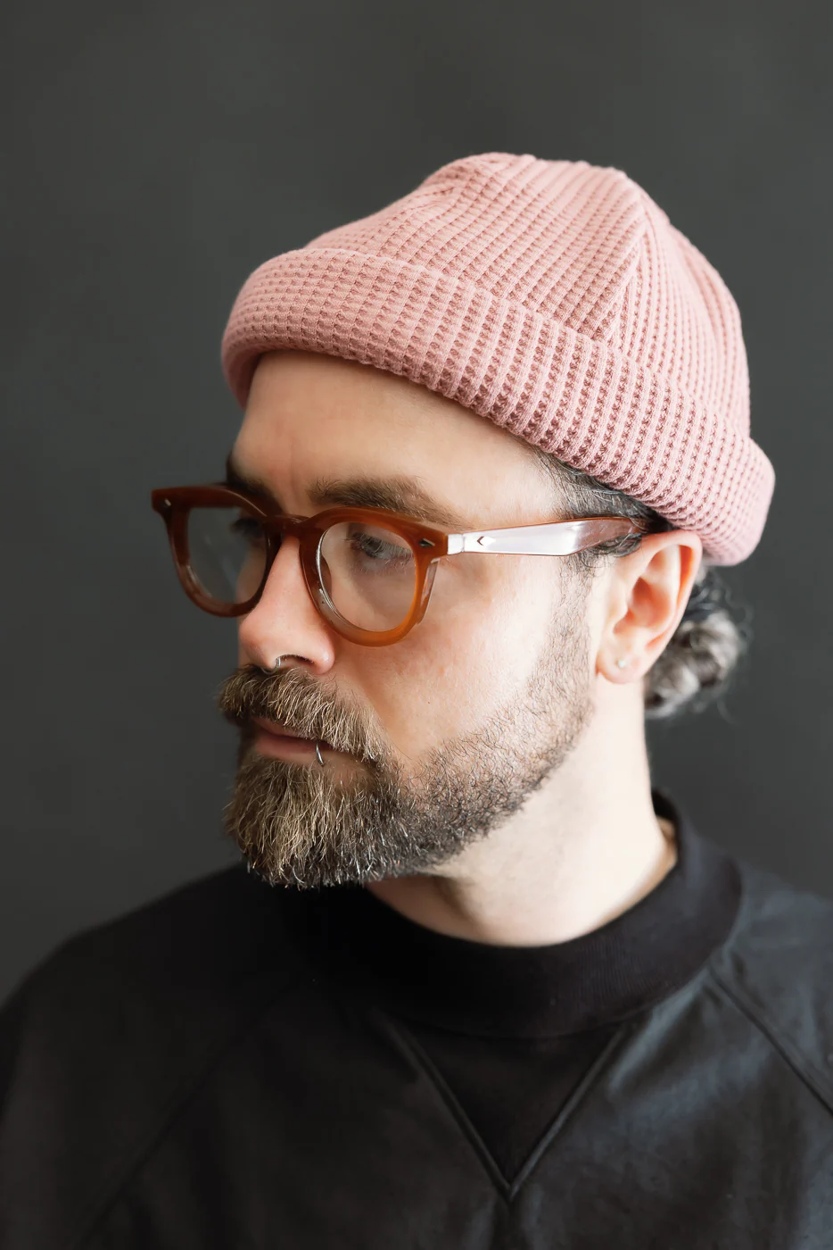 JM6607 - Waffle Knit Cap - 448 Old Raspberry - Image 4
