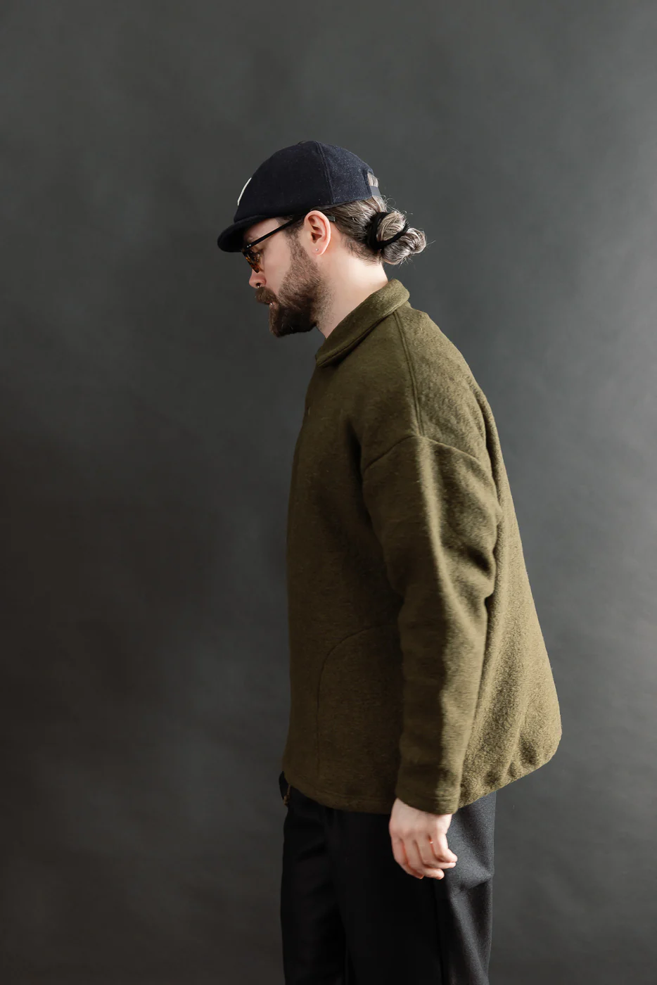 JM7583 - Wool Himo Polo - 320 Olive - Image 11