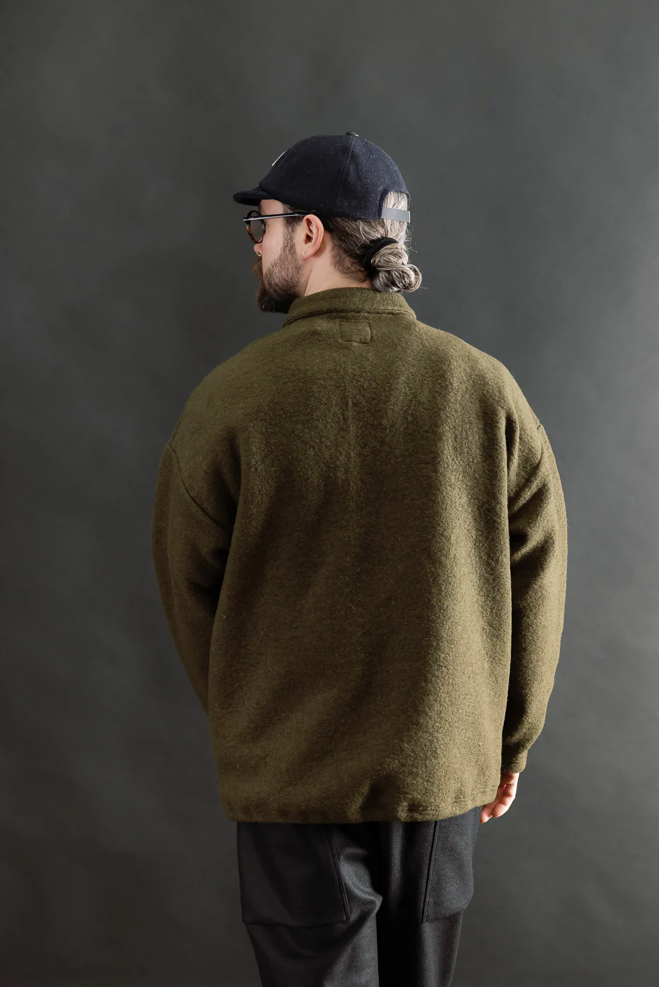 JM7583 - Wool Himo Polo - 320 Olive - Image 12