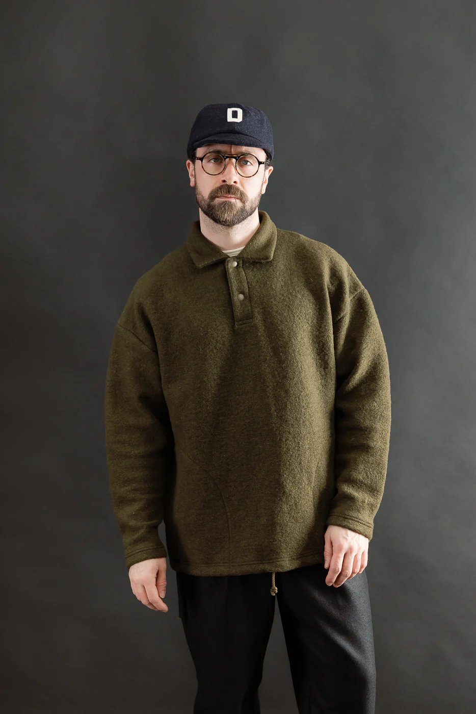 JM7583 - Wool Himo Polo - 320 Olive - Image 14