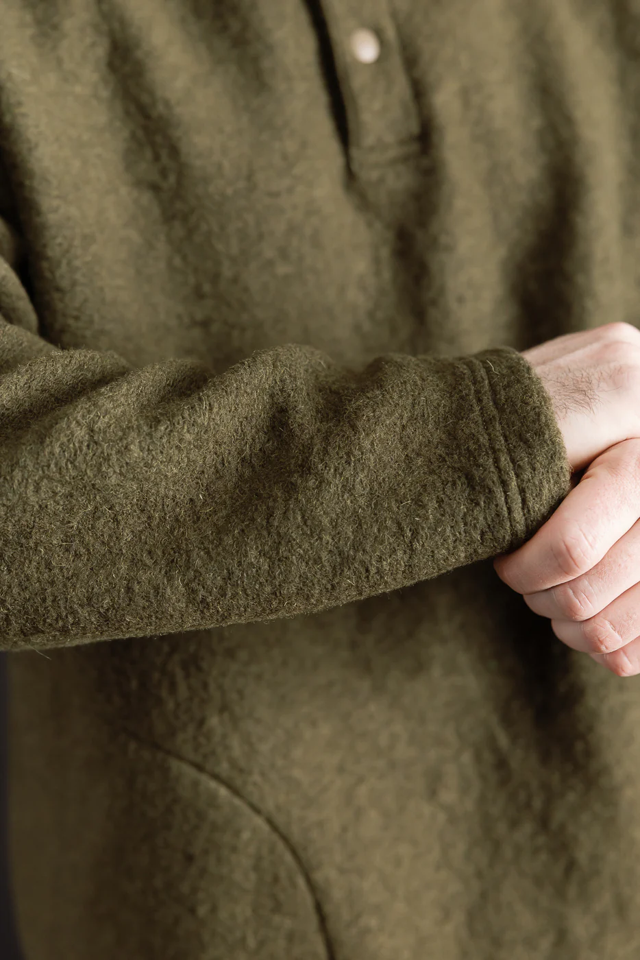JM7583 - Wool Himo Polo - 320 Olive - Image 18