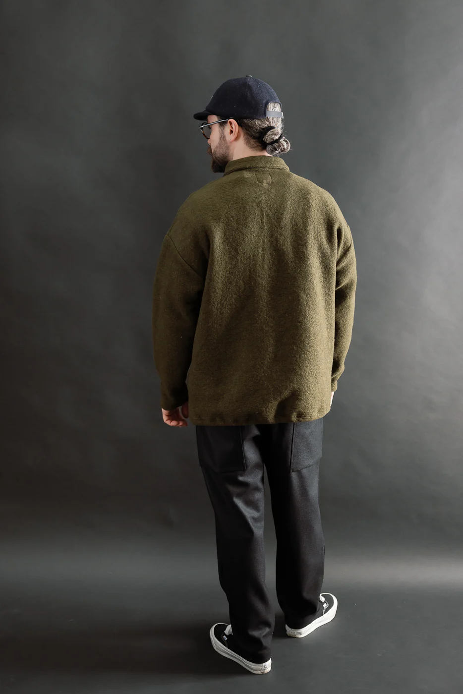 JM7583 - Wool Himo Polo - 320 Olive - Image 8