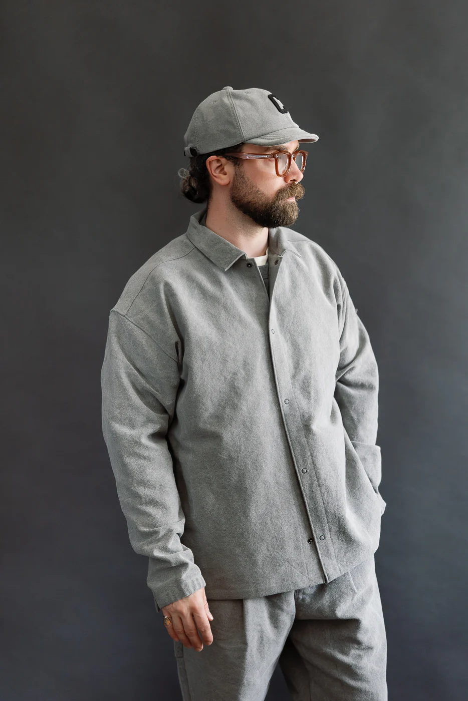 JM8575 - Sumi Coach Shirt - 131 Gray - Image 10