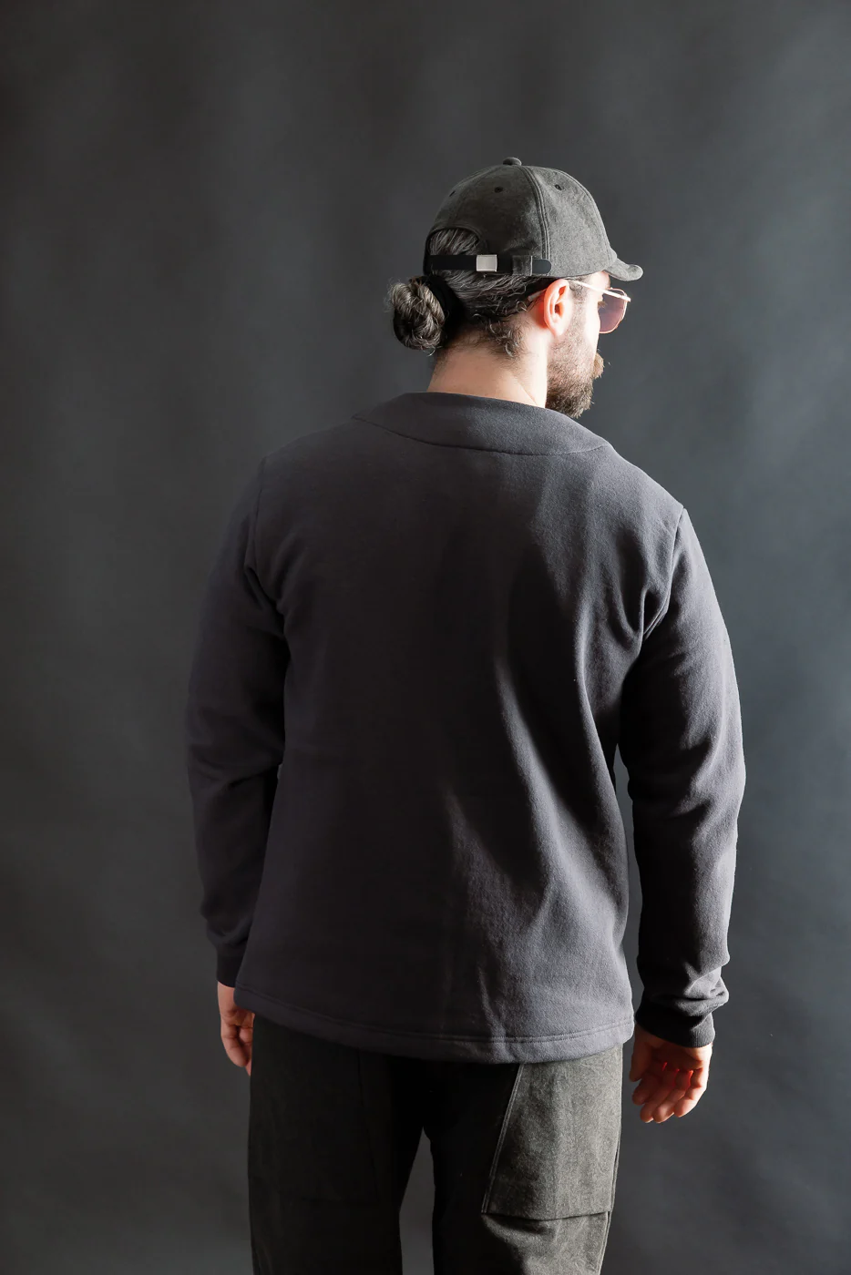 JM8580 - Big Loop Collarless Jacket - 177 Ink Black - Image 12