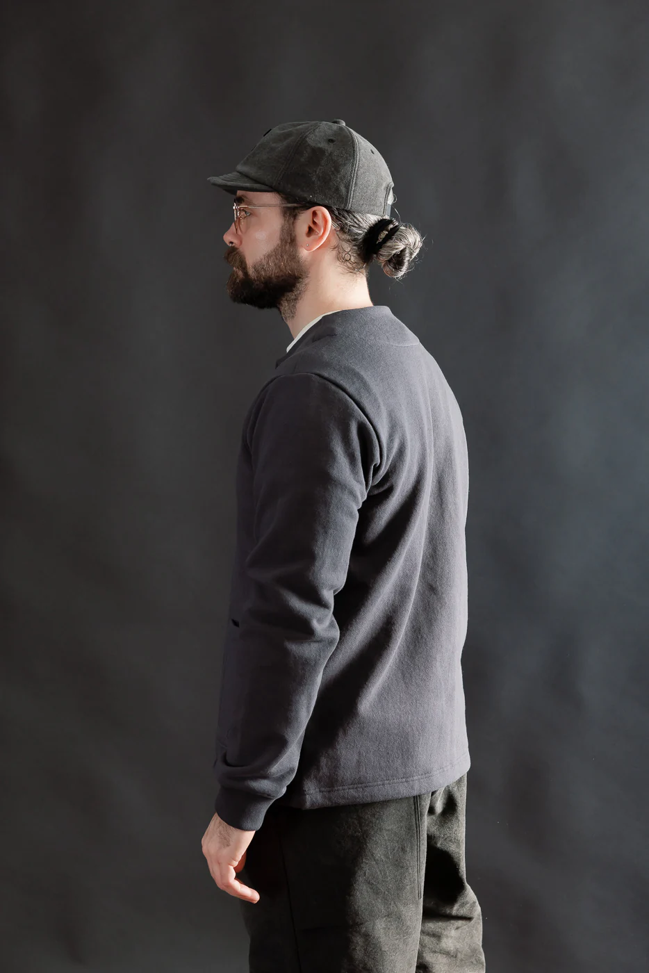 JM8580 - Big Loop Collarless Jacket - 177 Ink Black - Image 13